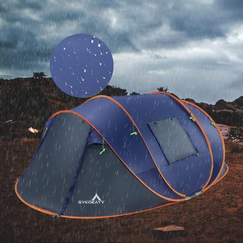 6 Person Easy Pop Up Tent Waterproof Windproof Automatic Setup Double Layer Instant Big Family Tents for Camping,Hiking  Traveling Outdoor
