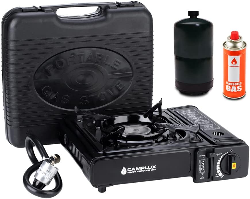 Camplux Dual Fuel Propane  Butane Stove with Carrying Case, Portable Camping Stoves with CSA Certification