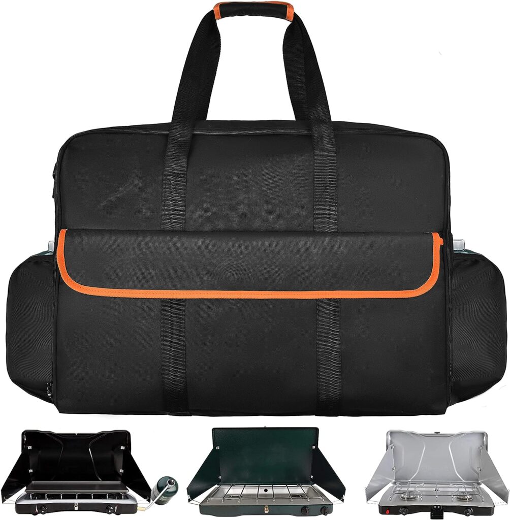 Amerbro Coleman Stove Carry Case - Coleman Stove Bag for Coleman Camping Stove 2 Burner Stove  Camp Chef Everest 2 Burner Stove - 24.5 x 6.8 x 17.7in