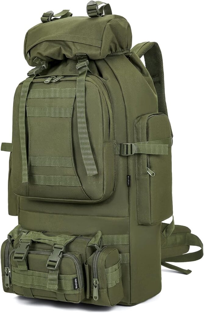 KingsGuard 100L Camping Hiking Backpack Molle Rucksack Military Camping Backpacking Daypack