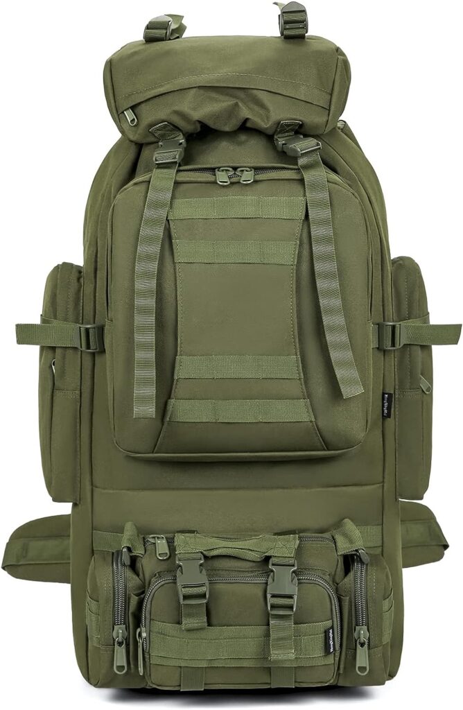 KingsGuard 100L Camping Hiking Backpack Molle Rucksack Military Camping Backpacking Daypack