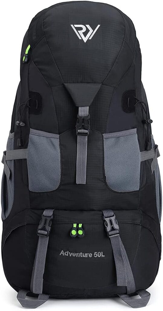 RuRu monkey 50L Hiking Backpack, Waterproof Lightweight Daypack for Outdoor Camping Travel